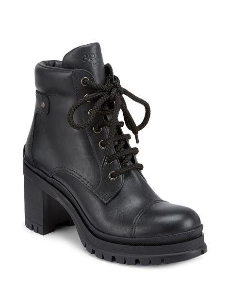 prada lug sole leather combat boot|Prada Lug Sole Boots .